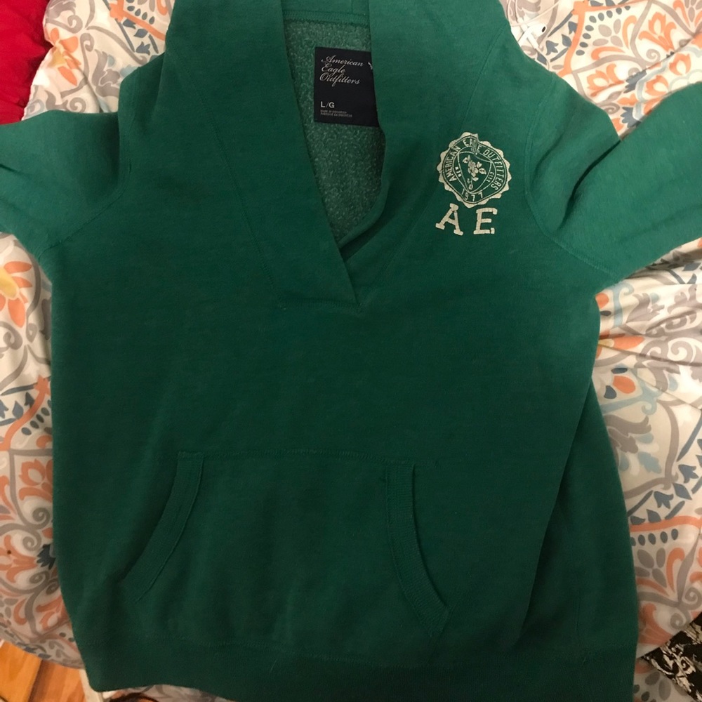 Green hooded sweatshirt - American Eagle